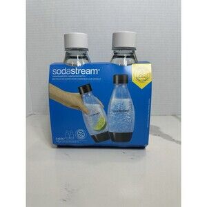 2-PACK Soda Stream Dishwasher Safe Carbonating Bottle Black .5 Liter New